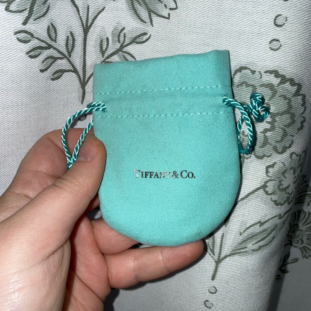Tiffany & Co. Robin's Egg Blue Velvet Mini Drawstring Pouch